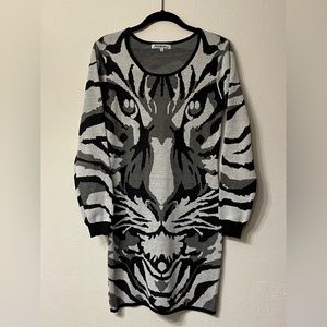 Tiger Mini Sweater Dress EUC